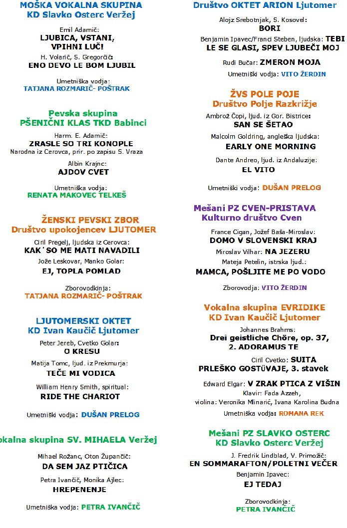 Festival odraslih zborov in malih vokalnih skupin
